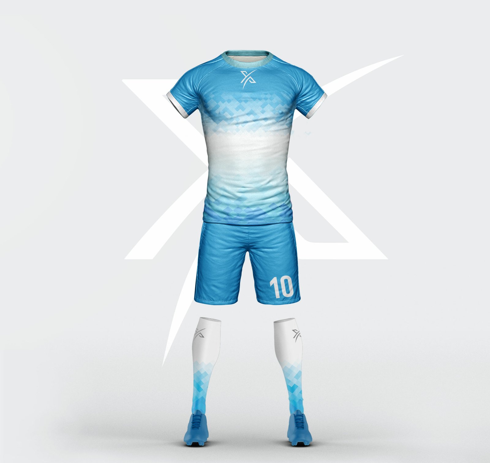 plantilla de camiseta deportiva azul para uniformes de equipo y diseño de  camiseta de fútbol 2436215 Vector en Vecteezy
